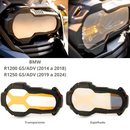Protetor de Farol c/ Moldura em Plástico ABS Similar Original c/ Lente Transparente ou Espelhada p/ BMW R1200/1250 GS /Adventure 2014-2024 (Farol LED BMW)