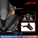 Retrovisor Stealth c/ Seta Dianteira LED Embutida p/ BMW S1000 RR 2019-2025