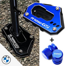 Base Ampliada de Descanso Lateral p/ BMW R1250GS/Adventure (Brinde: Tampa do Bico Pneu)