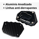 Base Ampliada de Descanso Lateral p/ BMW R1250GS/Adventure (Brinde: Tampa do Bico Pneu)