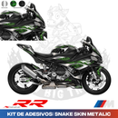 Kit de Adesivos Prata Metalizado c/ Detalhes Snake Skin p/ BMW S1000 RR 2024-25