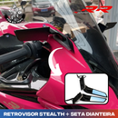 Retrovisor Stealth c/ Seta Dianteira LED Embutida p/ BMW S1000 RR 2019-2025