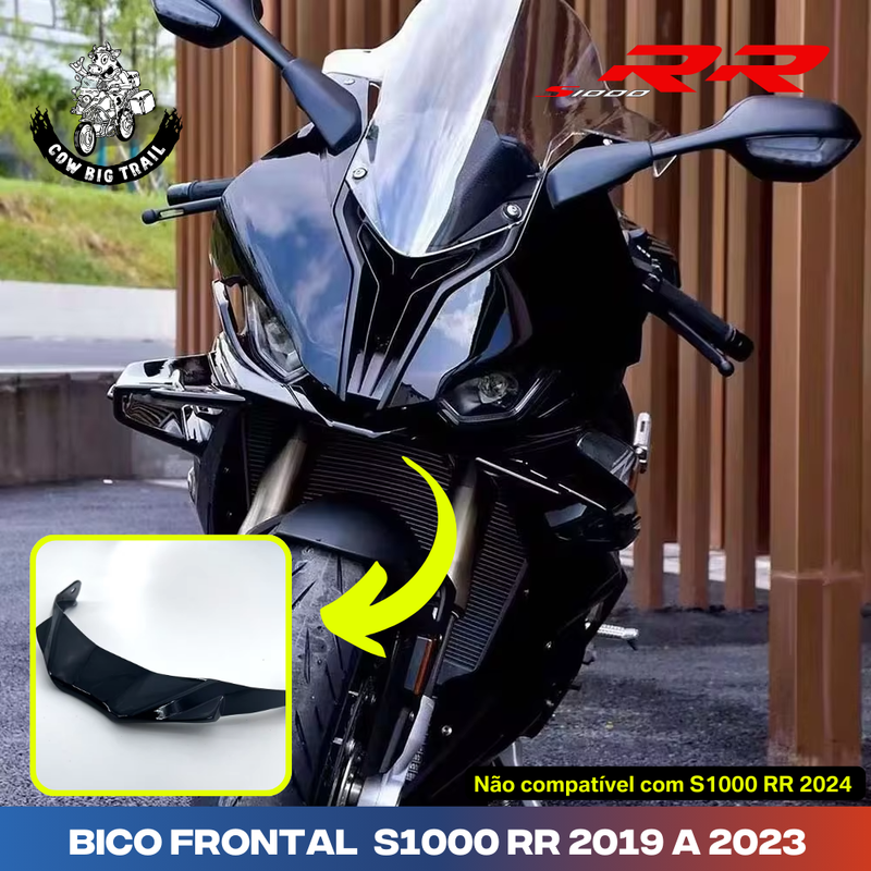 Bico Frontal Asa p/ BMW S1000 RR 2019 a 2023 (NÃO compatível c/ modelo 2024 com asa original)