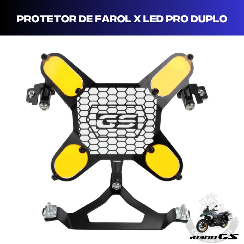 Protetor de Farol X-LED PRO Duplo p/ BMW R1300 GS 2024-2025