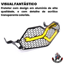 Protetor de Farol Grade c/ lente DRL p/ BMW F750/F850 GS/ ADVENTURE 2019 a 2023