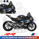 Kit de Adesivos Prata Metalizado c/ Detalhes Snake Skin p/ BMW S1000 RR 2024-25