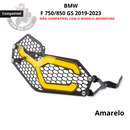 Protetor de Farol Grade c/ lente DRL p/ BMW F750/F850 GS/ ADVENTURE 2019 a 2023