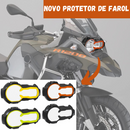 Protetor de Farol c/ Moldura em Plástico ABS Similar Original c/ Lente Transparente ou Espelhada p/ BMW R1200 GS LC/Adventure 2014-2019 (Farol C-LED BMW)