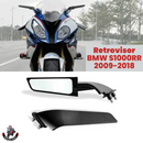 Retrovisor Stealth Preto p/ BMW S1000RR 2009 a 2018 e HP4 c/ Logo Rizoma