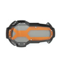 Protetor de Farol c/ Moldura Similar Original em Alumínio c/ Lente Transparente e Espelhada p/ BMW R1200/1250 GS /Adventure 2014-2024 (Farol LED BMW)