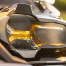 Protetor de Farol c/ Moldura em Plástico ABS Similar Original c/ Lente Transparente ou Espelhada p/ BMW R1200/1250 GS /Adventure 2014-2024 (Farol LED BMW)