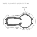 Protetor de Farol c/ Moldura em Plástico ABS Similar Original c/ Lente Transparente ou Espelhada p/ BMW R1200 GS LC/Adventure 2014-2019 (Farol C-LED BMW)