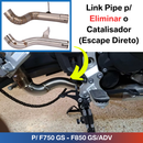 Link Pipe Intermediário p/ Substituir o Catalisador p/  BMW F750 GS, F850 GS/ADV (2019-2024)