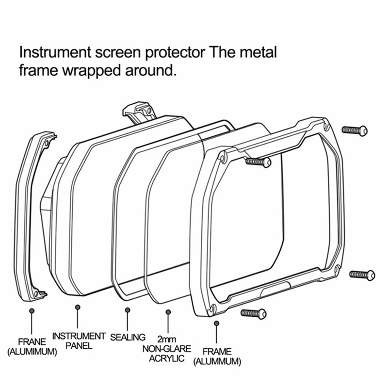 Case/ Protetor de Painel TFT p/ BMW S1000RR e S1000XR 2019 a 2022 (Com Painel TFT)