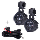 Kit Farol Auxilia de Milha LED 40w Universal c/ Chicote p/ Motos BMW, Honda, Yamaha, Kawasaki, Ducati, Triumph, Suzuki