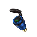 Adaptador USB/Tipo-C c/ Carregamento Rápido 30w c/ LED p/ BMW R1200/1250 GS, F800/850 GS, F700/750 GS, G650 GS