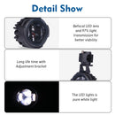 Kit Farol Auxilia de Milha LED 40w Universal c/ Chicote p/ Motos BMW, Honda, Yamaha, Kawasaki, Ducati, Triumph, Suzuki