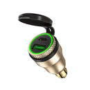 Adaptador USB/Tipo-C c/ Carregamento Rápido 30w c/ LED p/ BMW R1200/1250 GS, F800/850 GS, F700/750 GS, G650 GS