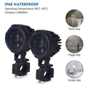 Kit Farol Auxilia de Milha LED 40w Universal c/ Chicote p/ Motos BMW, Honda, Yamaha, Kawasaki, Ducati, Triumph, Suzuki